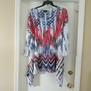 Cal Style USA Red, White & Blue Tunic